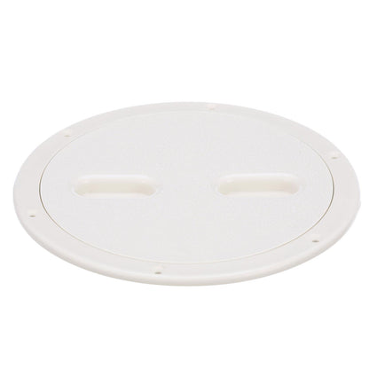 Polypropylene Twist ftNft Lock Deck Plate, White, 8in