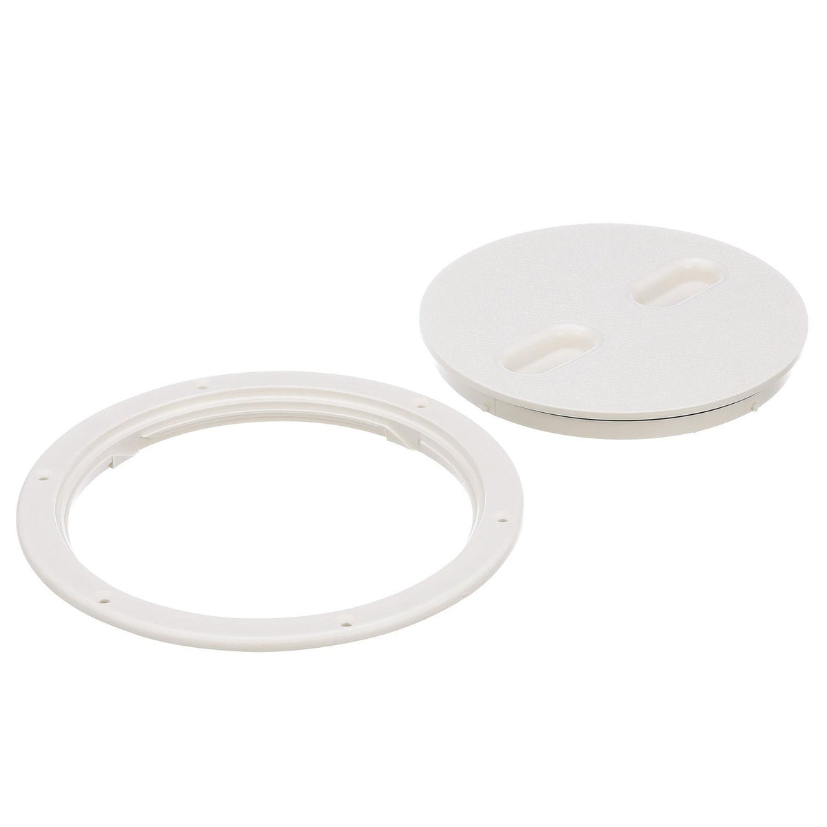 Polypropylene Twist ftNft Lock Deck Plate, White, 8in