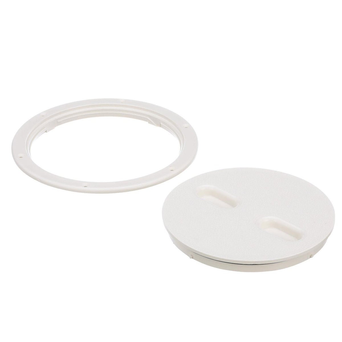 Polypropylene Twist ftNft Lock Deck Plate, White, 8in
