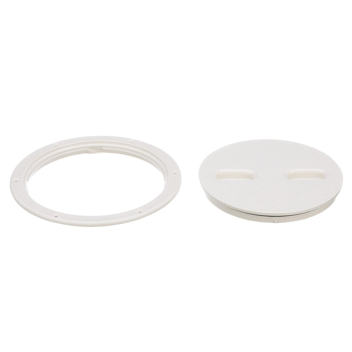 Polypropylene Twist ftNft Lock Deck Plate, White, 8in