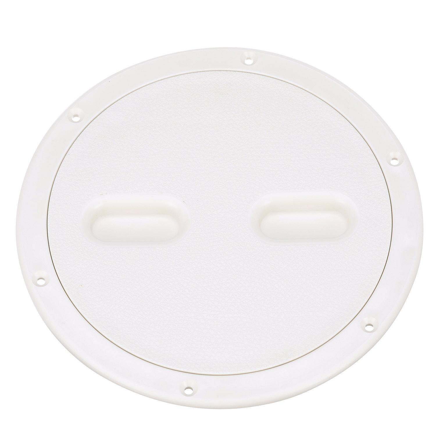 Polypropylene Twist ftNft Lock Deck Plate, White, 8in