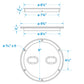 Polypropylene Twist ftNft Lock Deck Plate, White, 8in