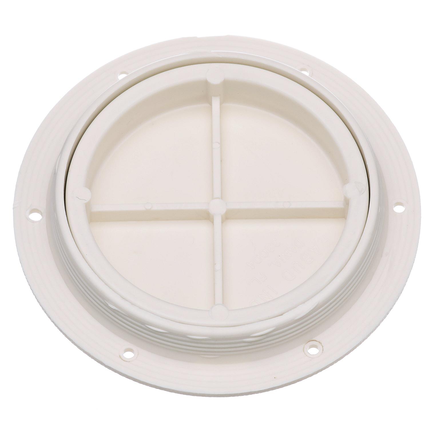 Polypropylene Pry-Up Deck Plate, White, 4in