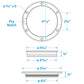Polypropylene Pry-Up Deck Plate, White, 4in