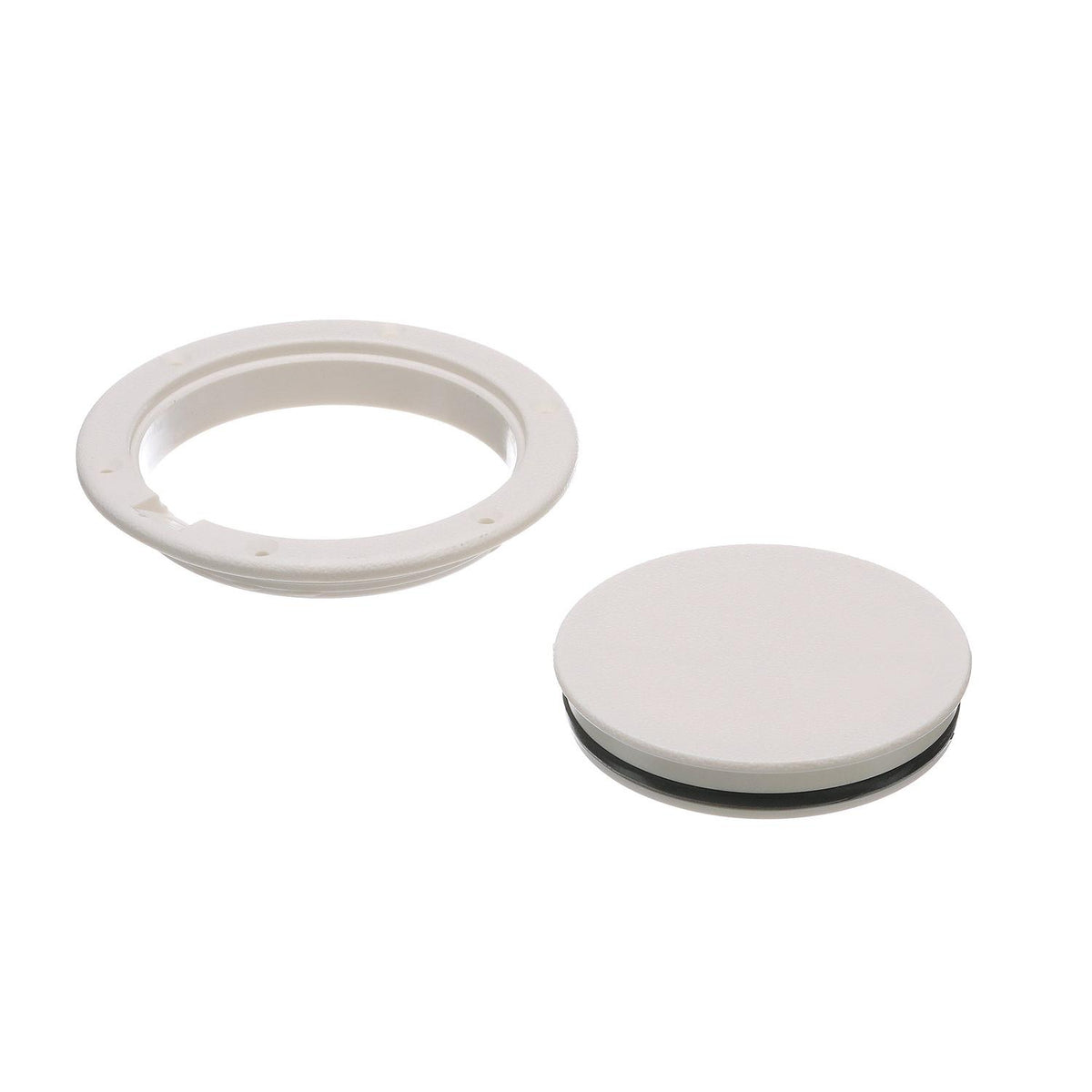 Polypropylene Pry-Up Deck Plate, White, 8in