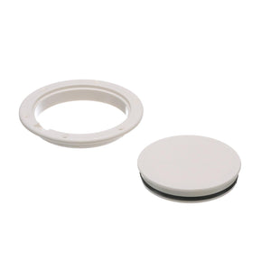 Polypropylene Pry-Up Deck Plate, White, 8in