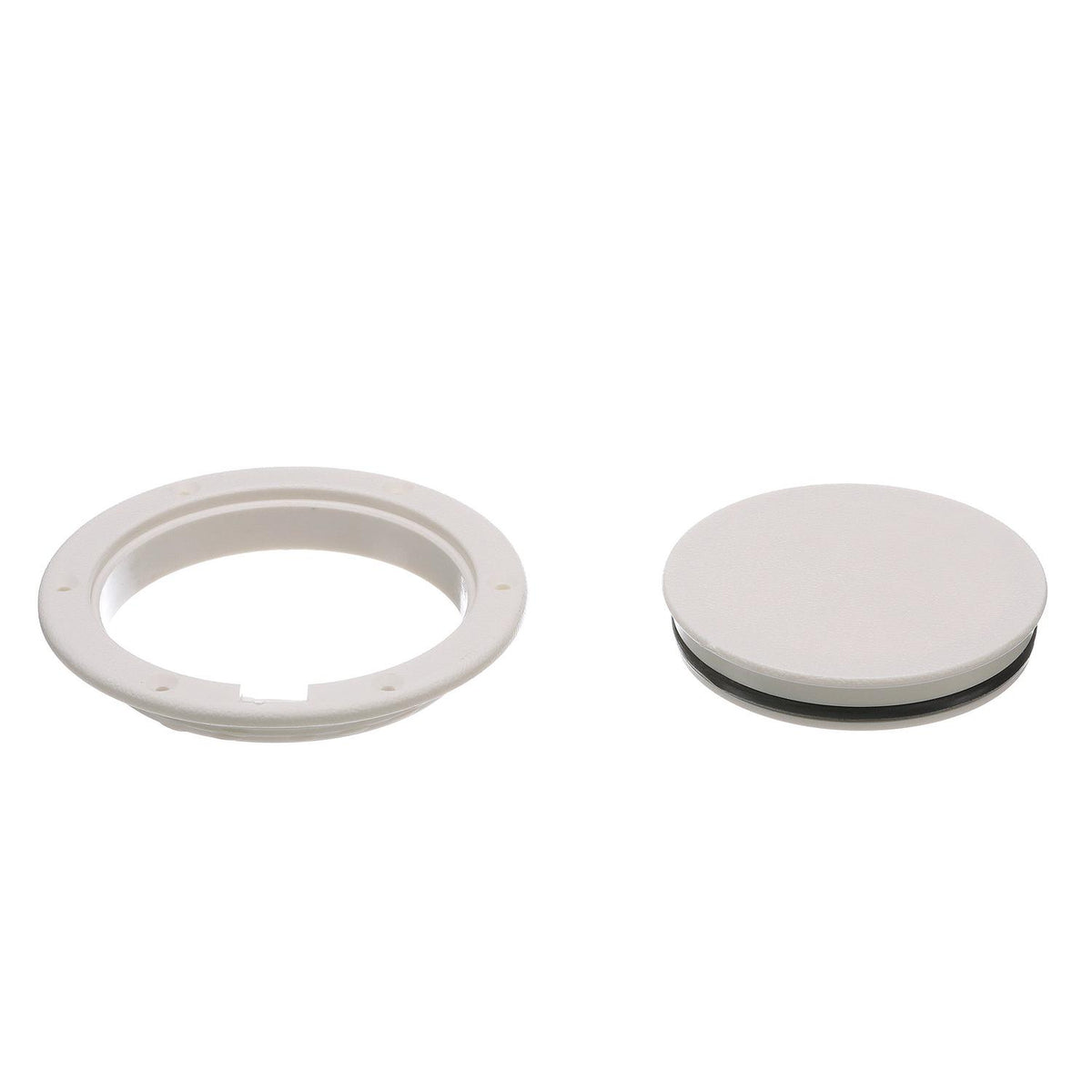 Polypropylene Pry-Up Deck Plate, White, 10in