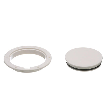 Polypropylene Pry-Up Deck Plate, White, 10in