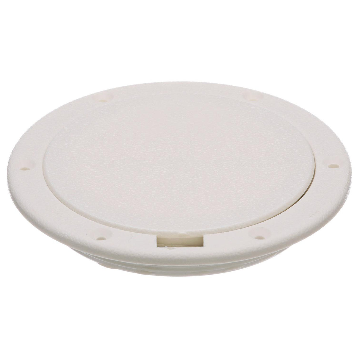 Polypropylene Pry-Up Deck Plate, White, 10in