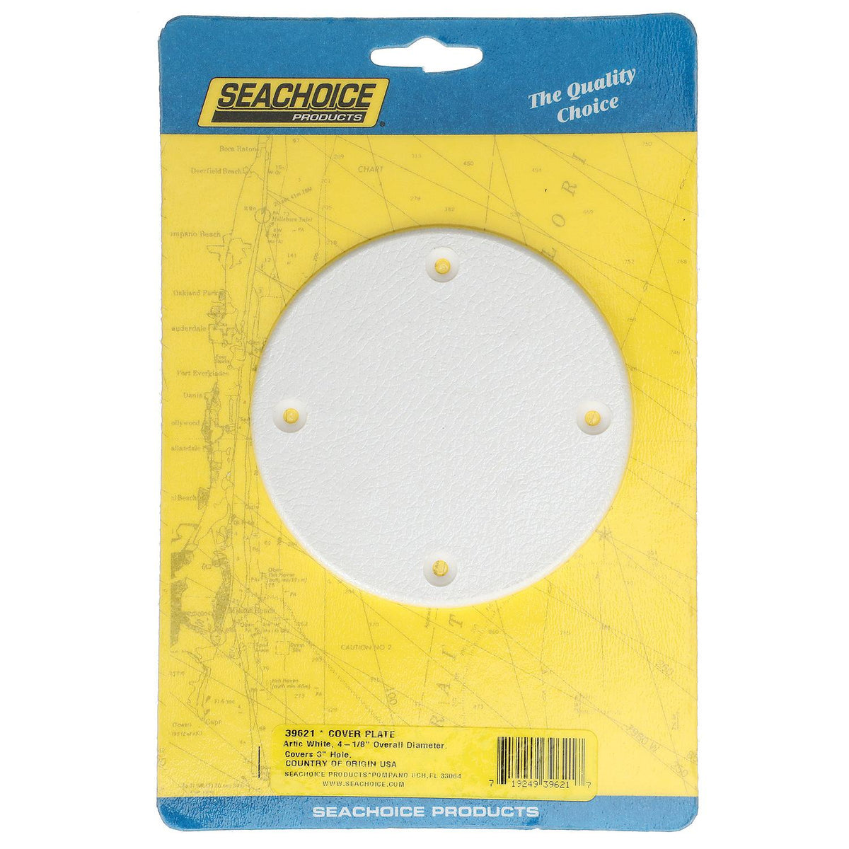 Polypropylene Cover Plate, Arctic White, 4-1/8in