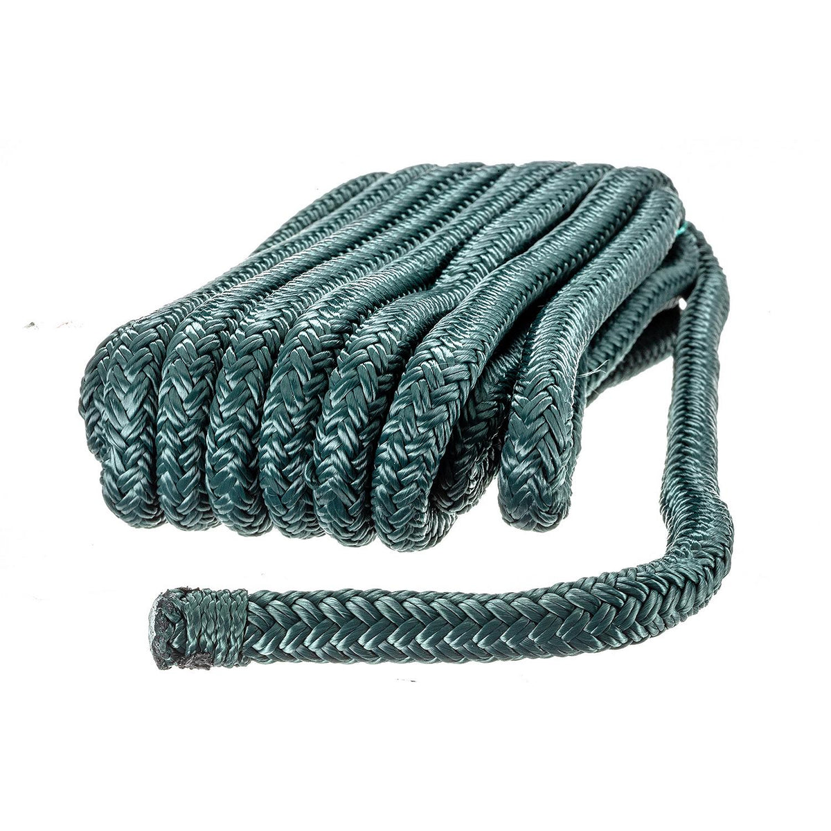 Double Braid Nylon Dock Line, Forest Green, 3/8in x 15ft