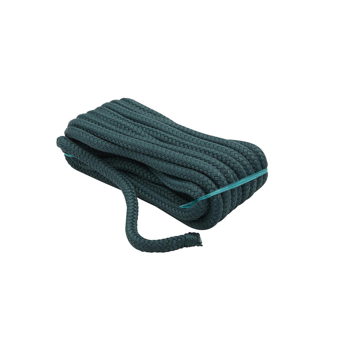 Double Braid Nylon Dock Line, Forest Green, 3/8in x 20ft