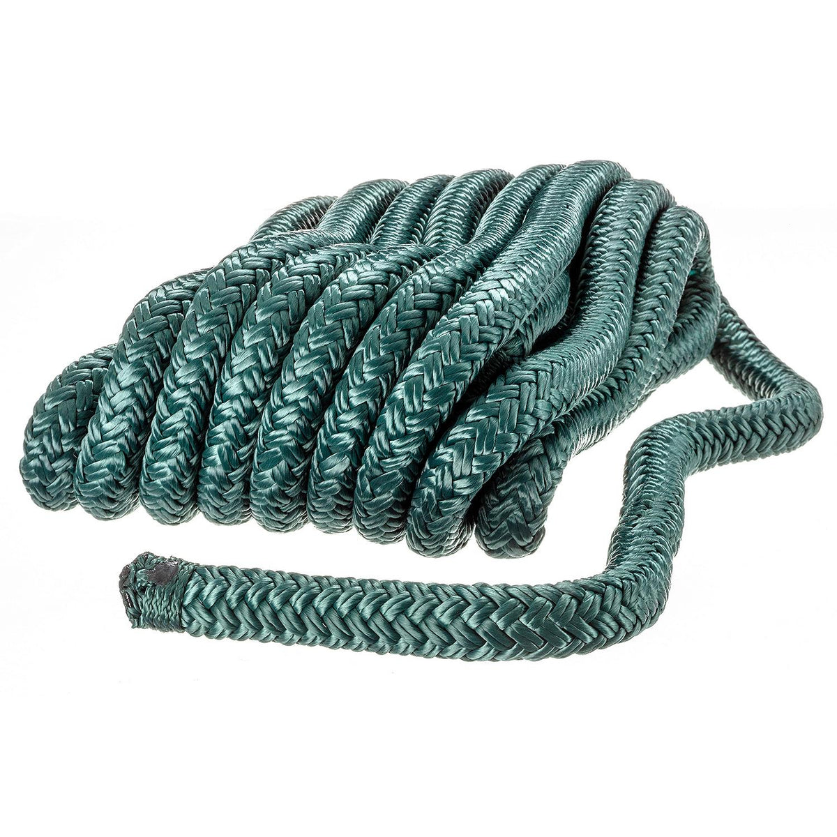 Double Braid Nylon Dock Line, Forest Green, 1/2in x 20ft