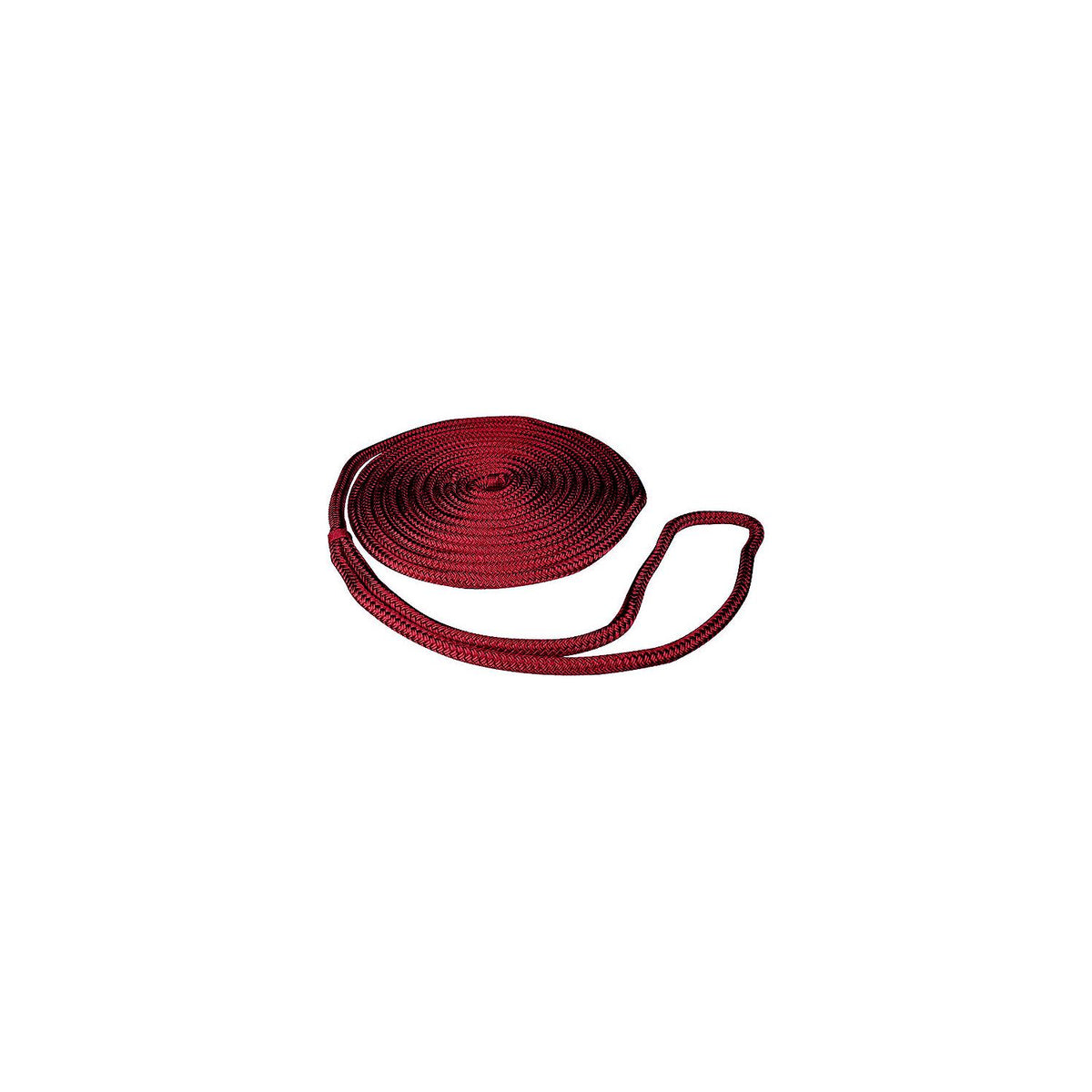 Double Braid Nylon Dock Line, Red, 3/8in x 15ft