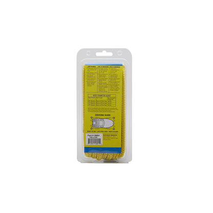 Double Braid Nylon Dock Line, Yellow, 3/8in x 15ft