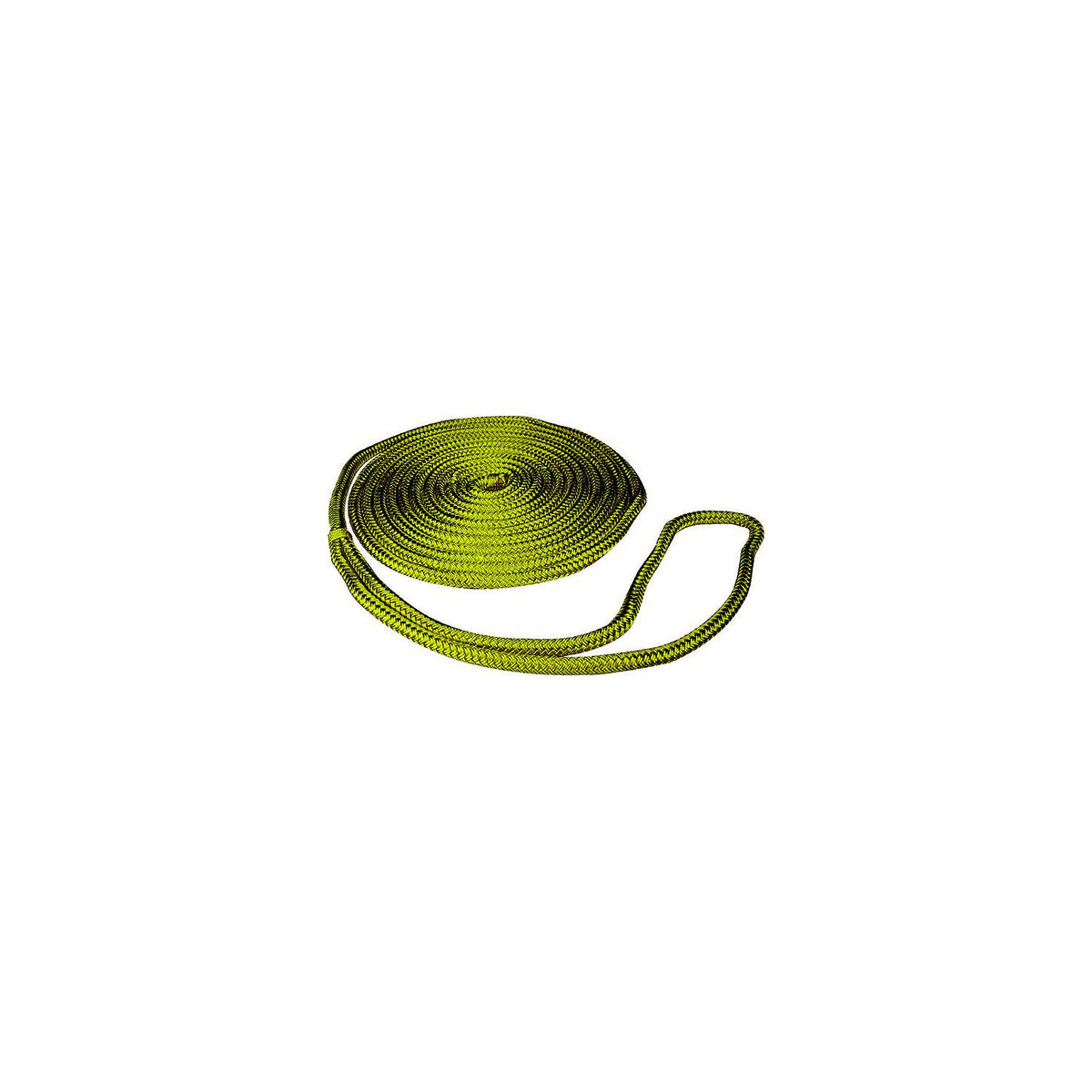 Double Braid Nylon Dock Line, Yellow, 3/8in x 15ft