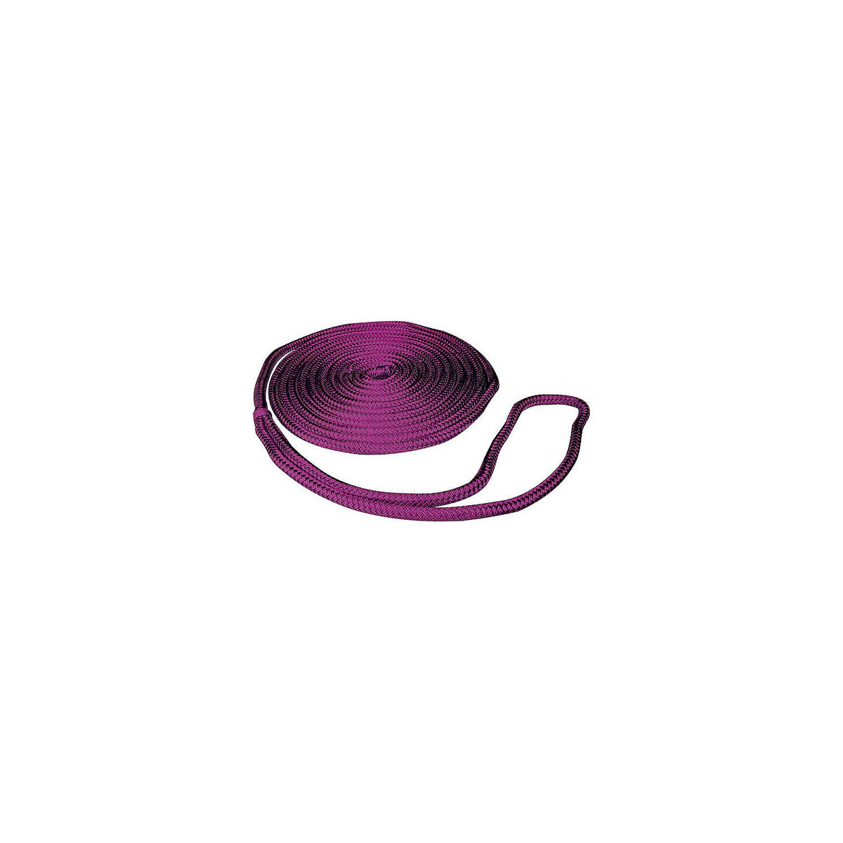 Double Braid Nylon Dock Line, Burgundy, 3/8in x 15ft