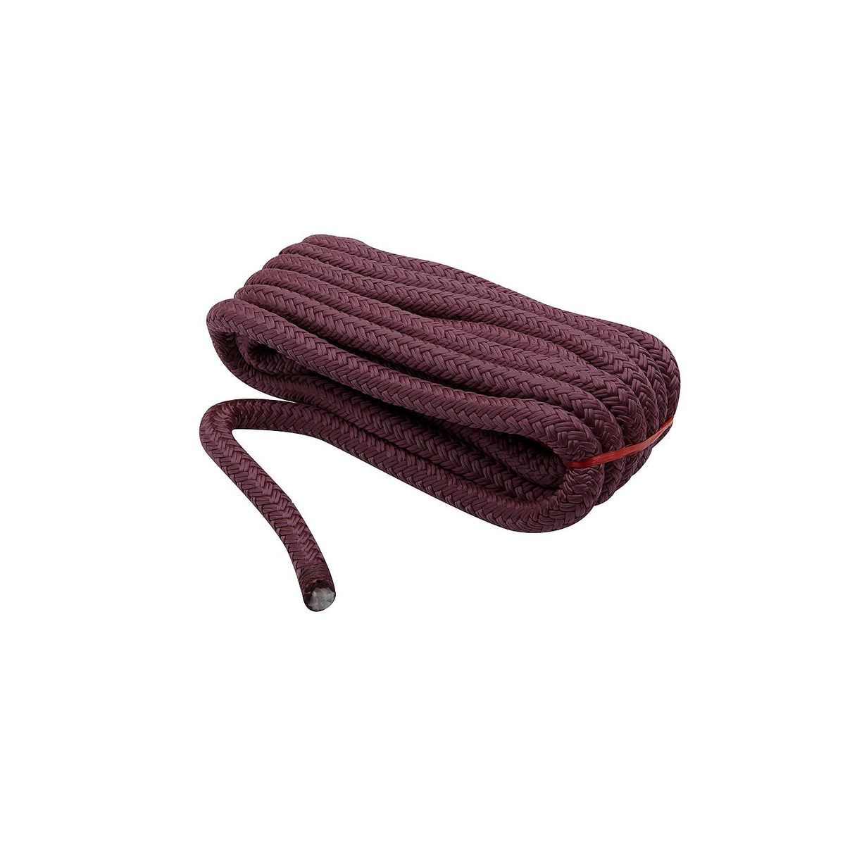 Double Braid Nylon Dock Line, Burgundy, 1/2in x 15ft