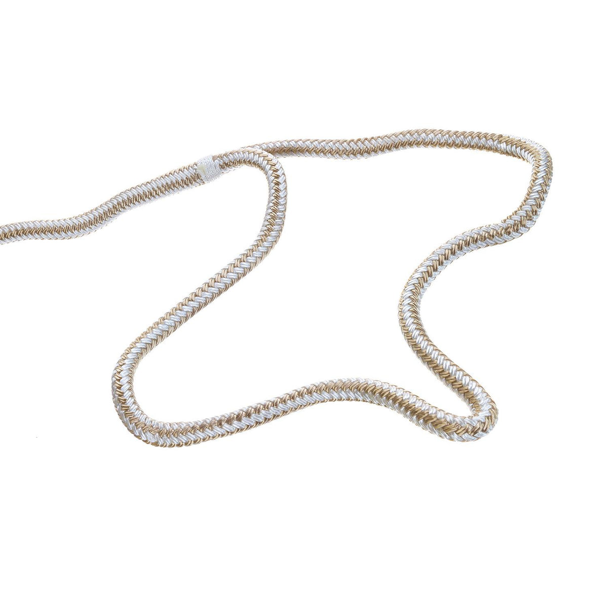 Double Braid Nylon Dock Line, Gold/White, 3/8in x 15ft