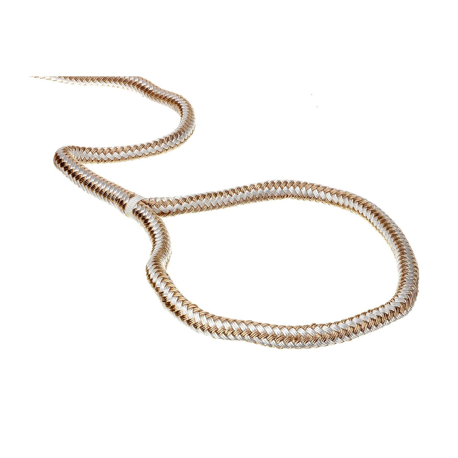 Double Braid Nylon Dock Line, Gold/White, 5/8in x 35ft