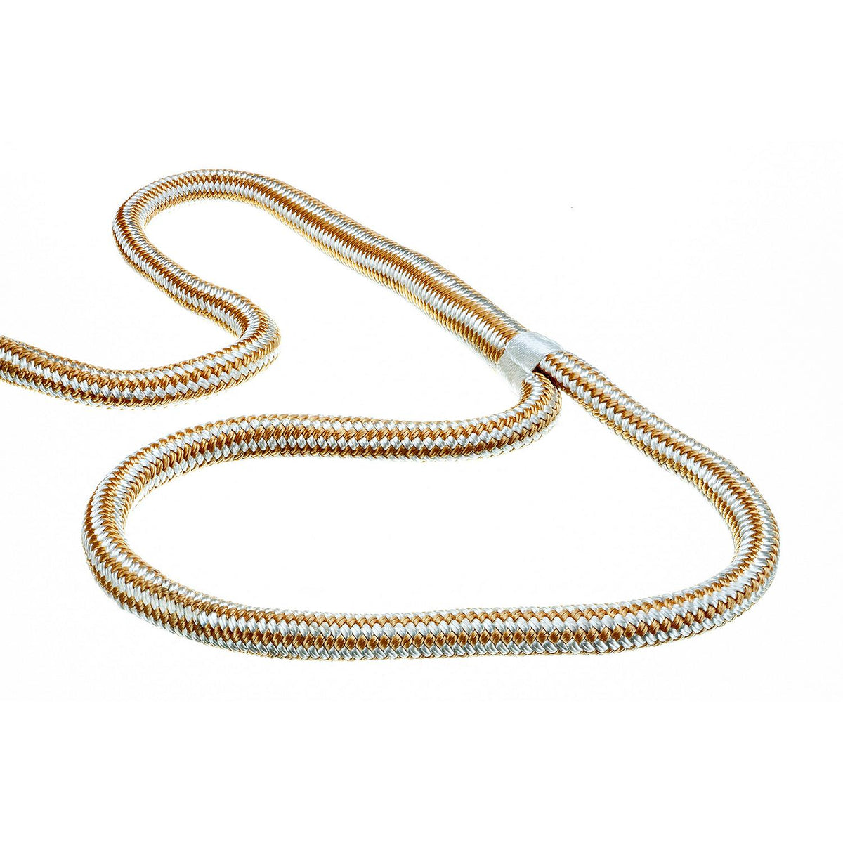 Double Braid Nylon Dock Line, Gold/ White, 5/8in x 20ft
