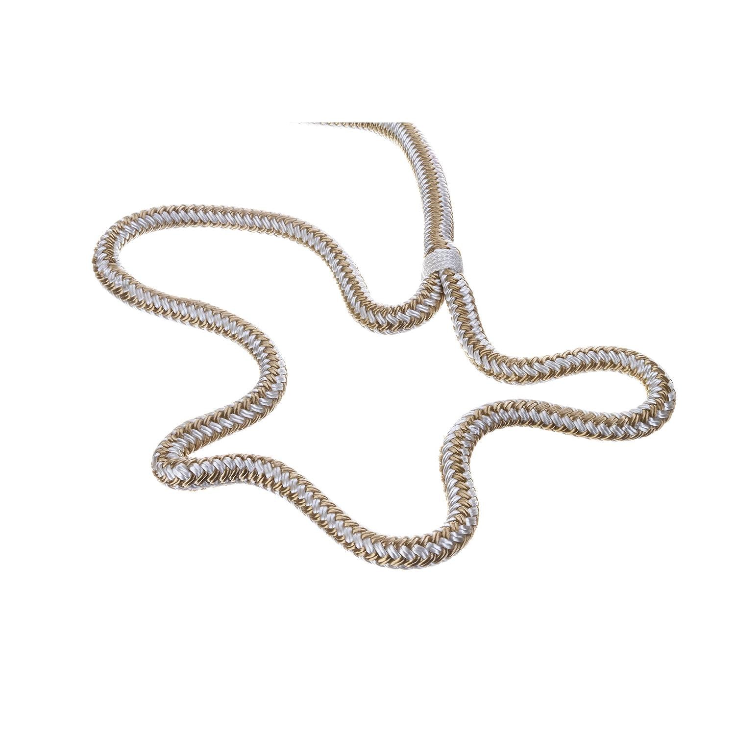 Double Braid Nylon Dock Line, Gold/White, 3/8in x 20ft