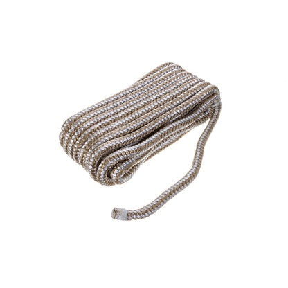Double Braid Nylon Dock Line, Gold/White, 3/8in x 20ft
