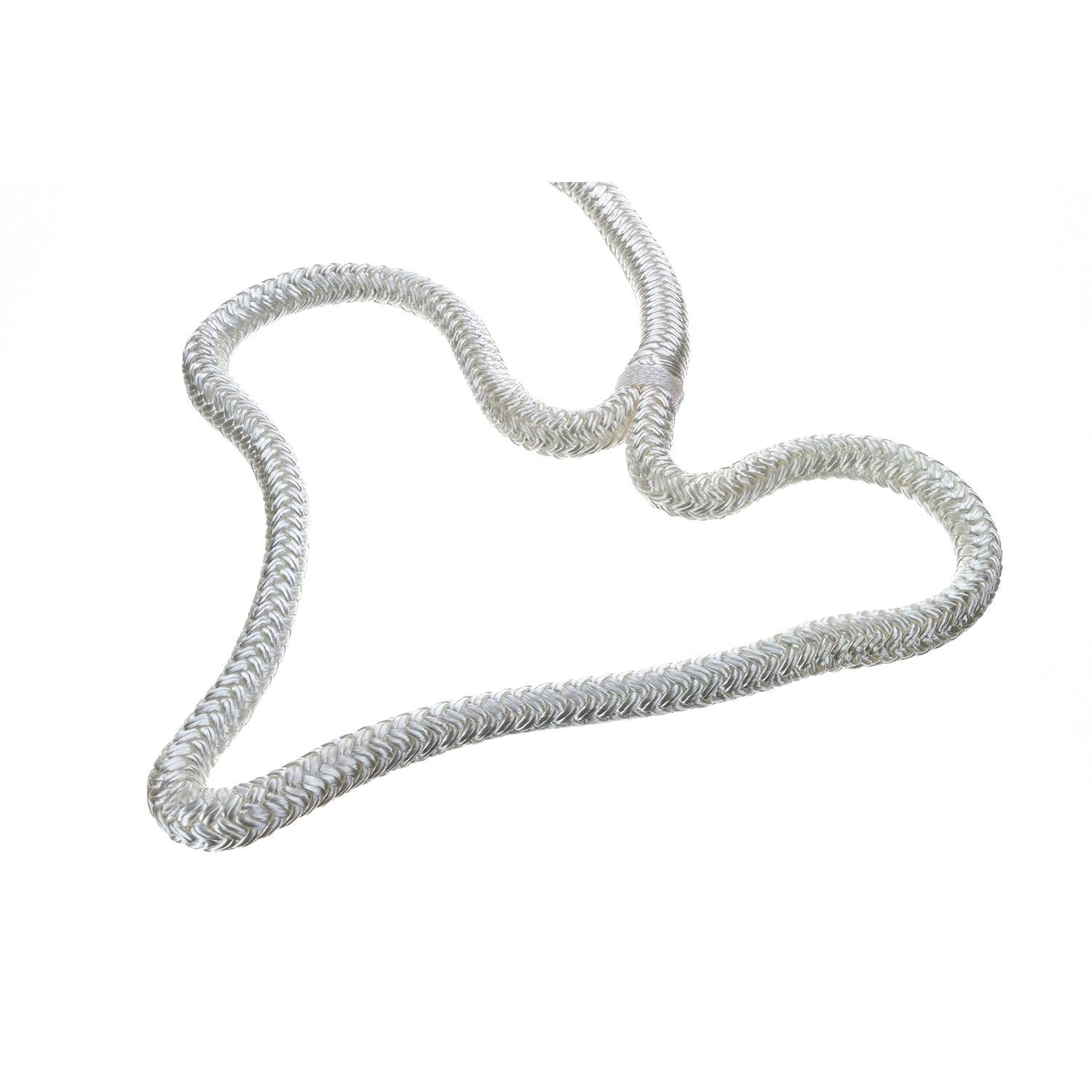 Double Braid Nylon Dock Line, White, 1/2in x 15ft