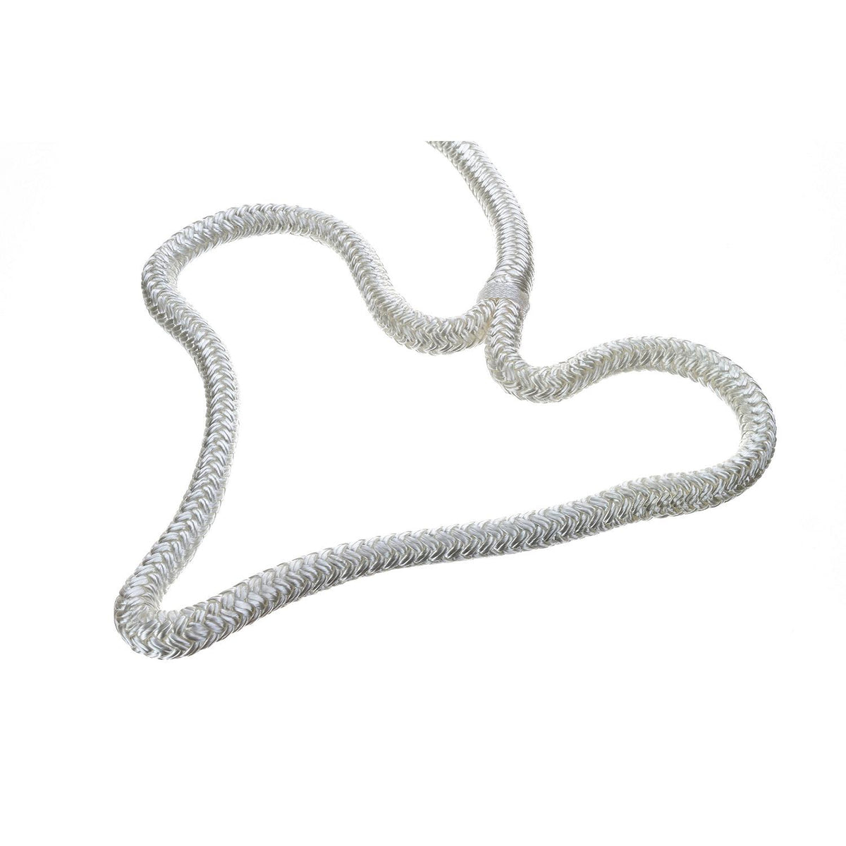 Double Braid Nylon Dock Line, White, 1/2in x 15ft