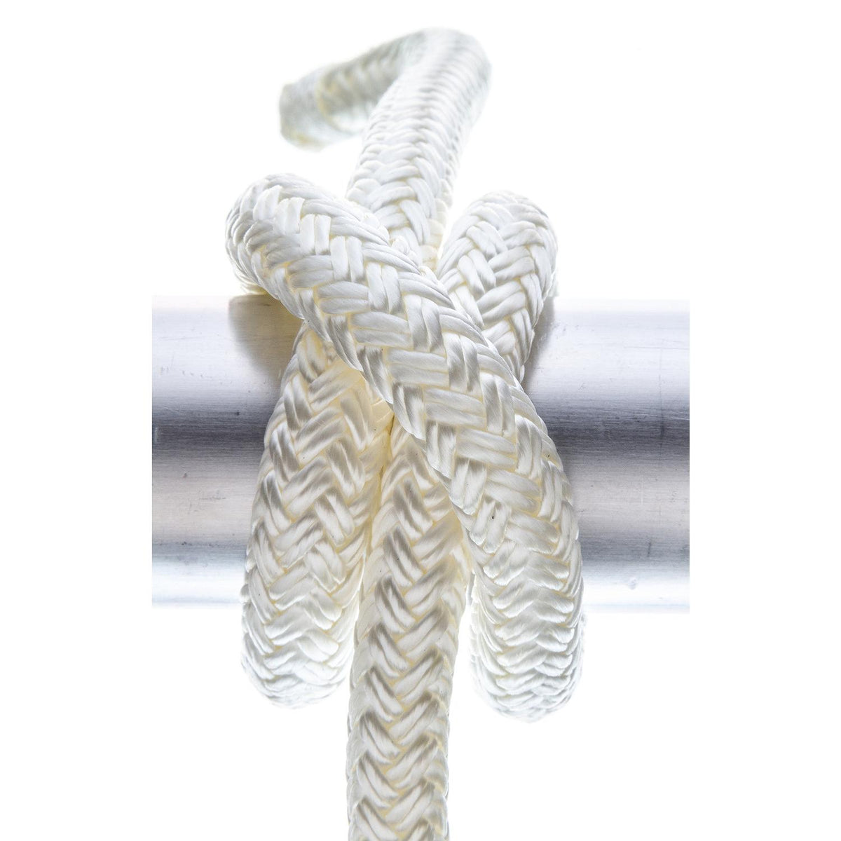 Double Braid Nylon Dock Line, White, 1/2in x 15ft