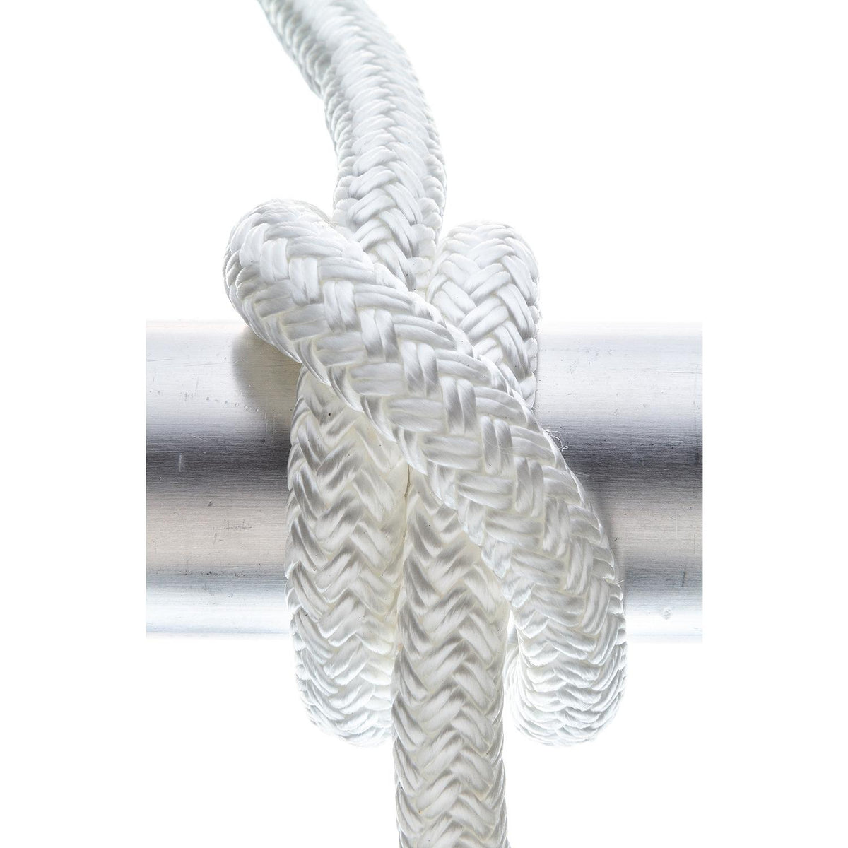 Double Braid Nylon Dock Line, White, 1/2in x 20ft