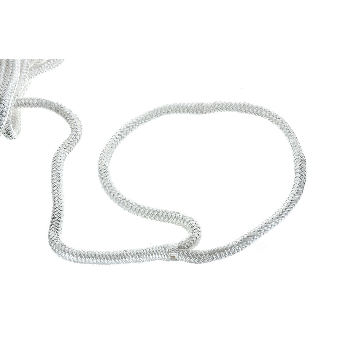 Double Braid Nylon Dock Line, White, 1/2in x 25ft