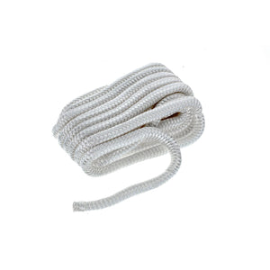 Double Braid Nylon Dock Line, White, 1/2in x 25ft