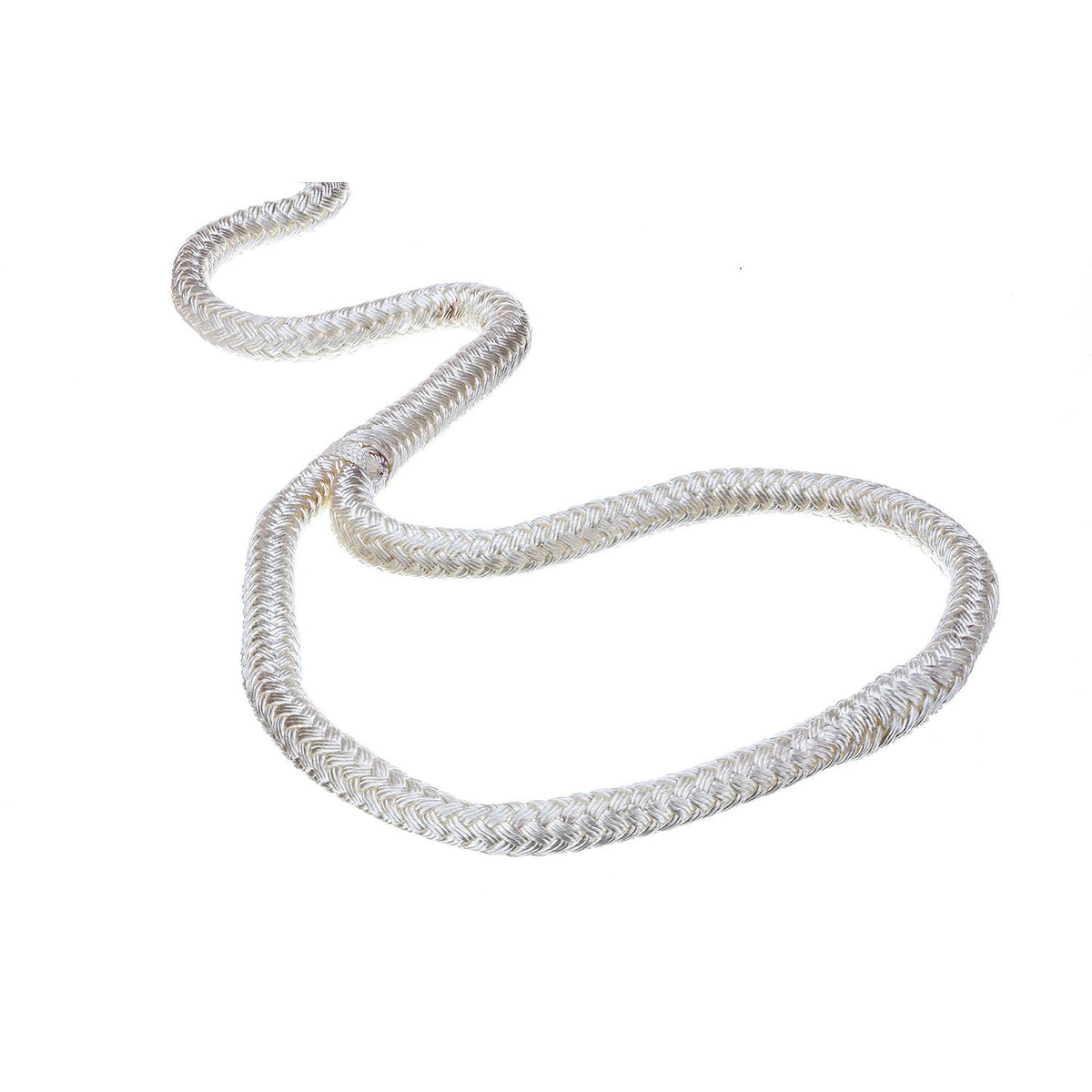 Double Braid Nylon Dock Line, White, 5/8in x 35ft