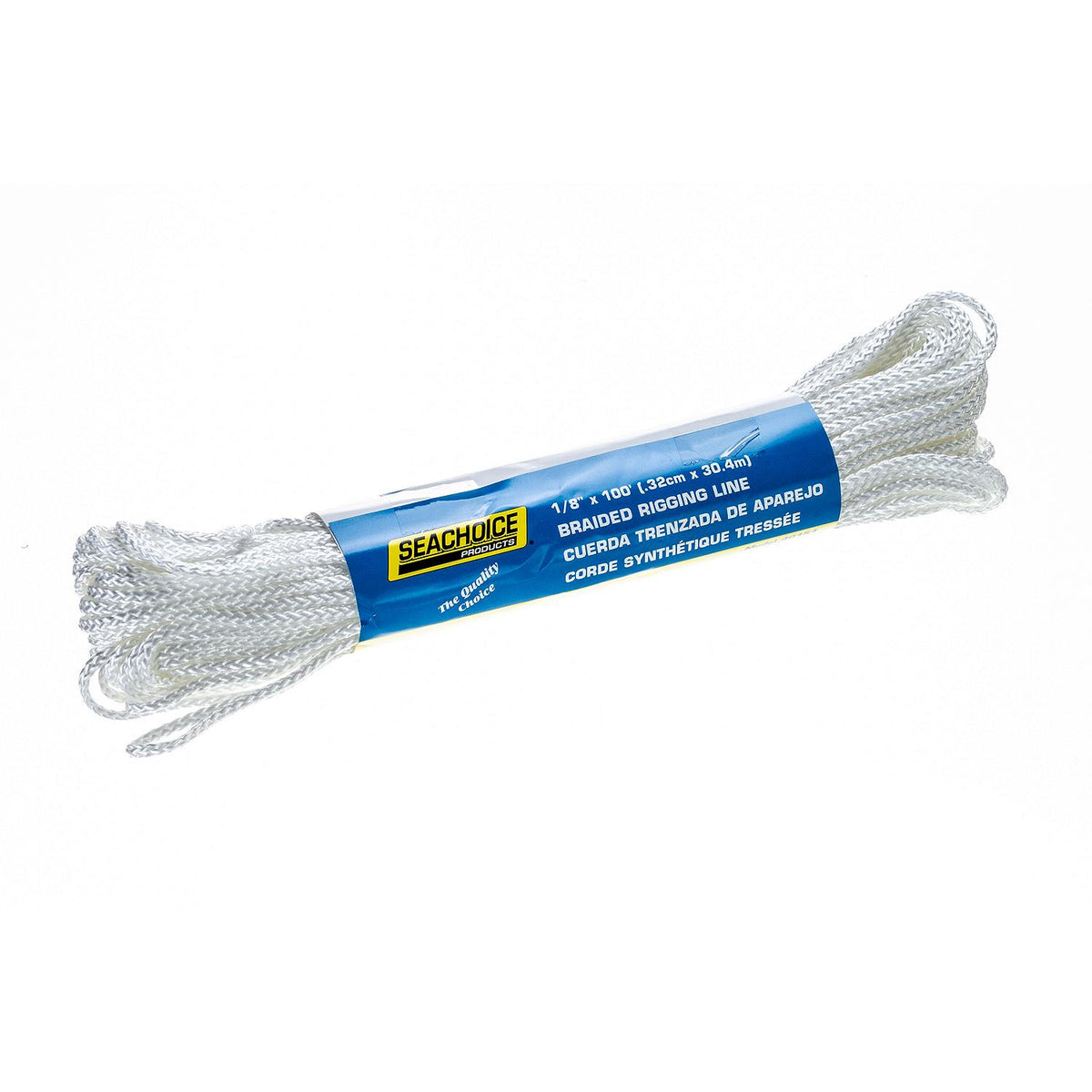 Braided Utility Line, White, 1/8in x 100ft