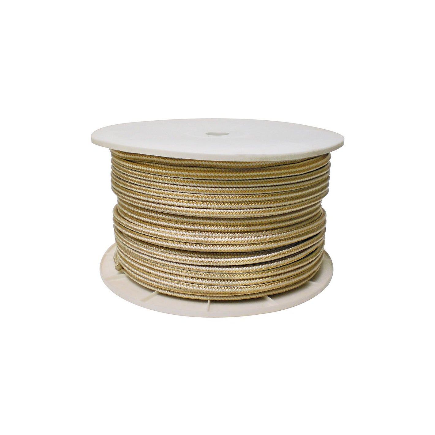Double Braid Rope/ Spool, Gold/White, 3/8in x 600ft