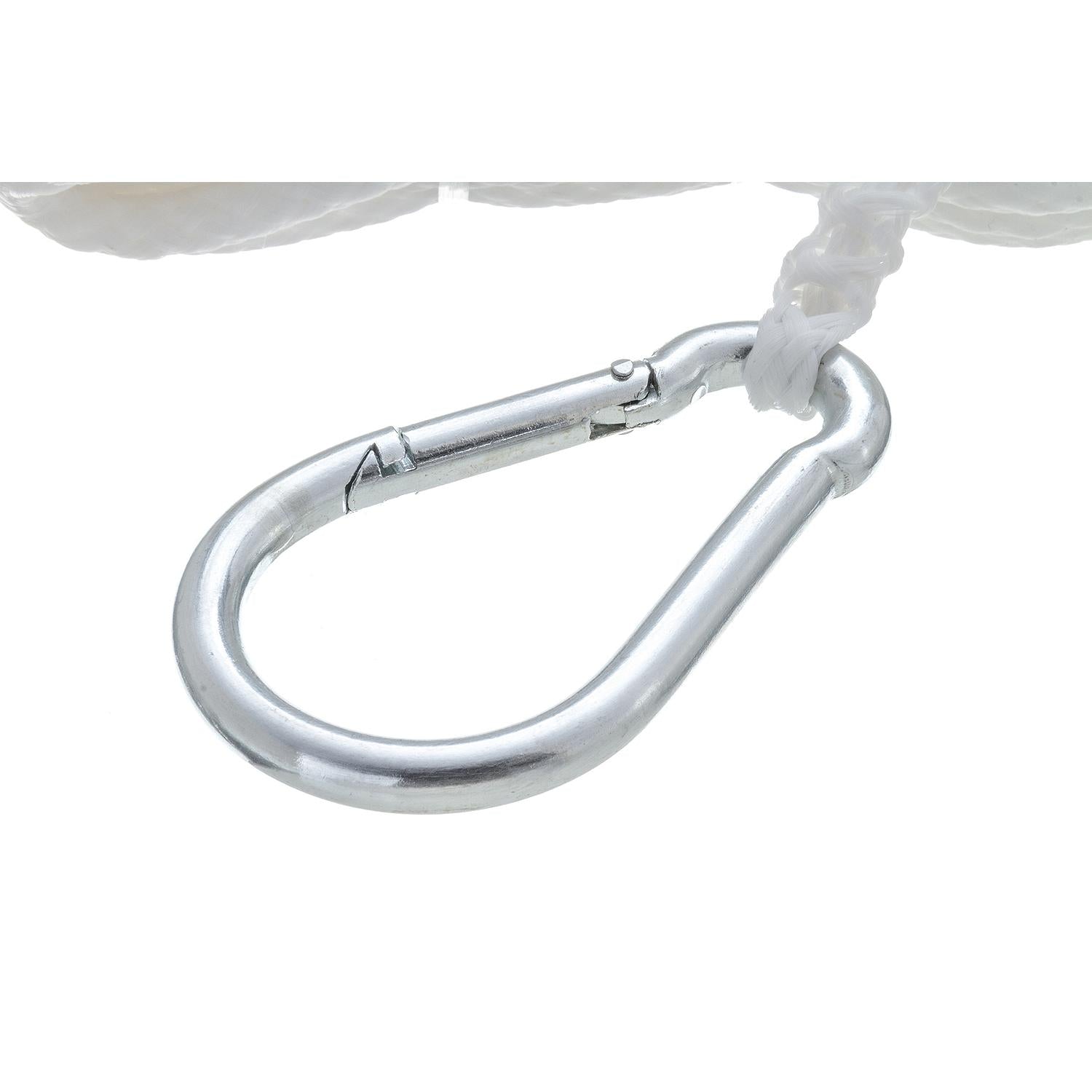 Hollow Braid Polypropylene Anchor Line, White, 1/4in x 50ft