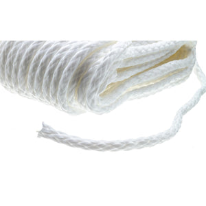 Hollow-Braid Polypropylene Anchor Line, White, 3/8in x 75ft