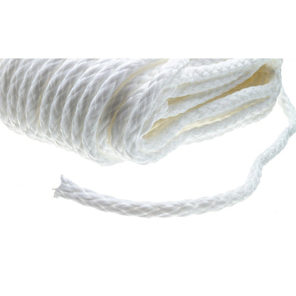 Hollow-Braid Polypropylene Anchor Line, White, 3/8in x 75ft