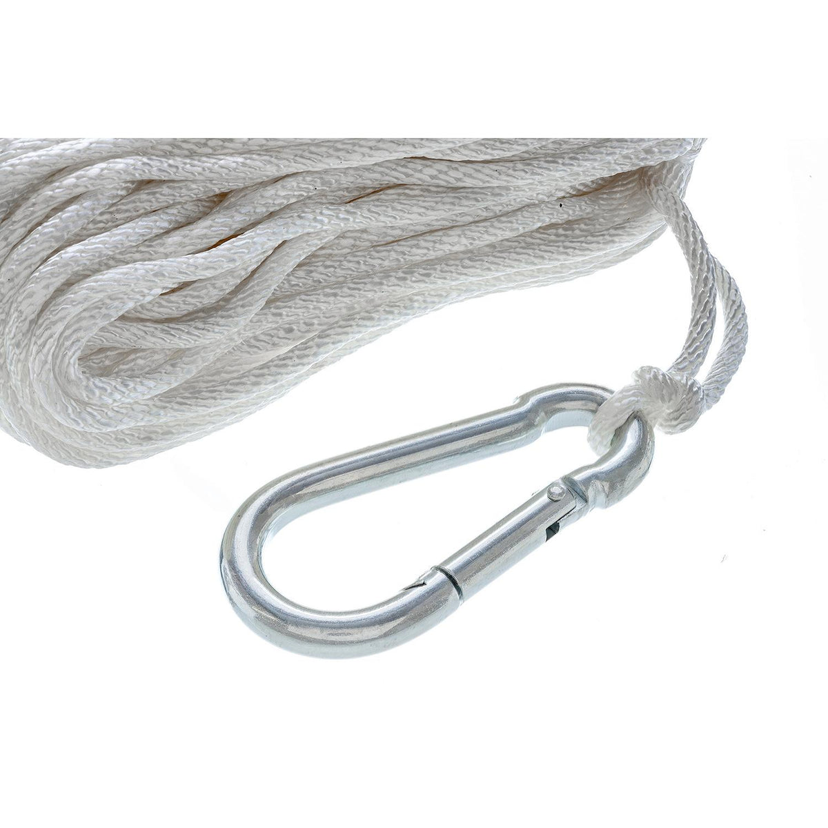 Solid-Braid Nylon Anchor Line, White, 3/16in x 100ft