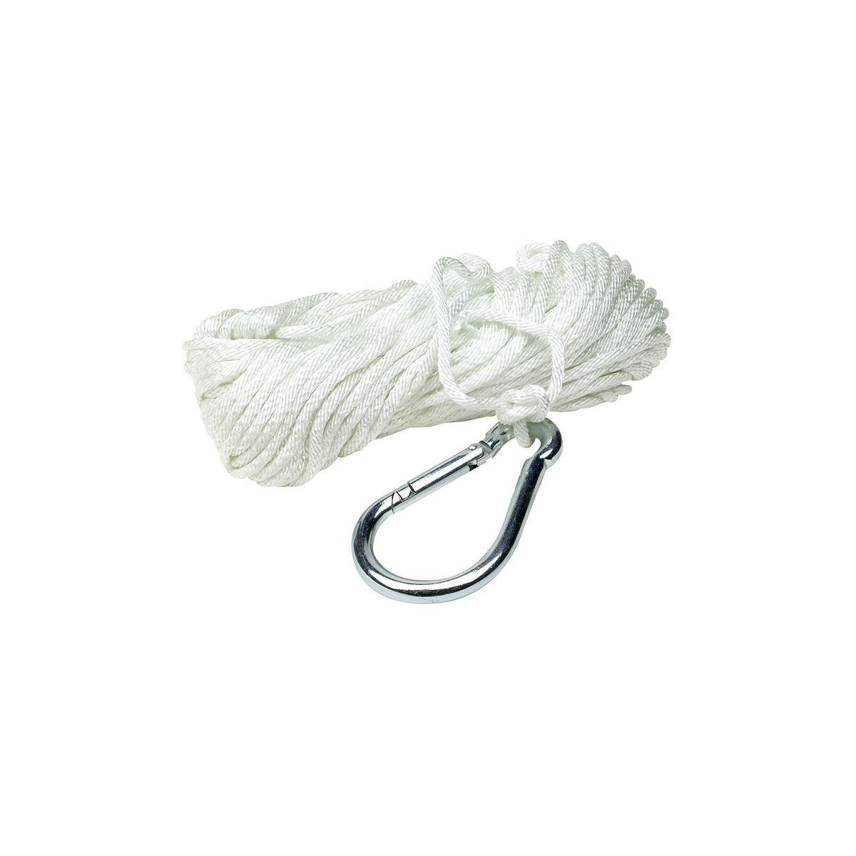 Solid-Braid Nylon Anchor Line, White, 3/16in x 100ft