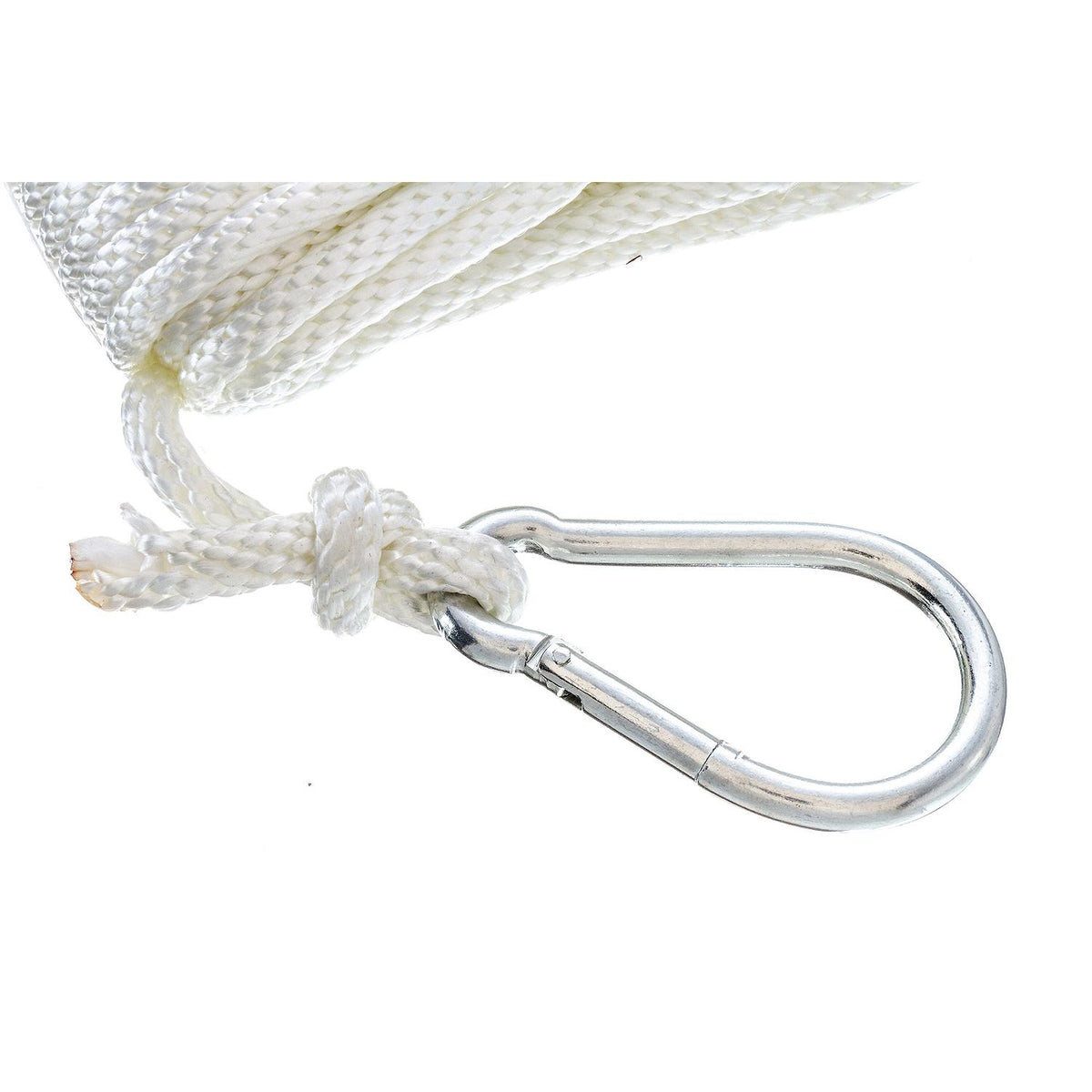 Solid-Braid Nylon Anchor Line, White, 3/8in x 50ft
