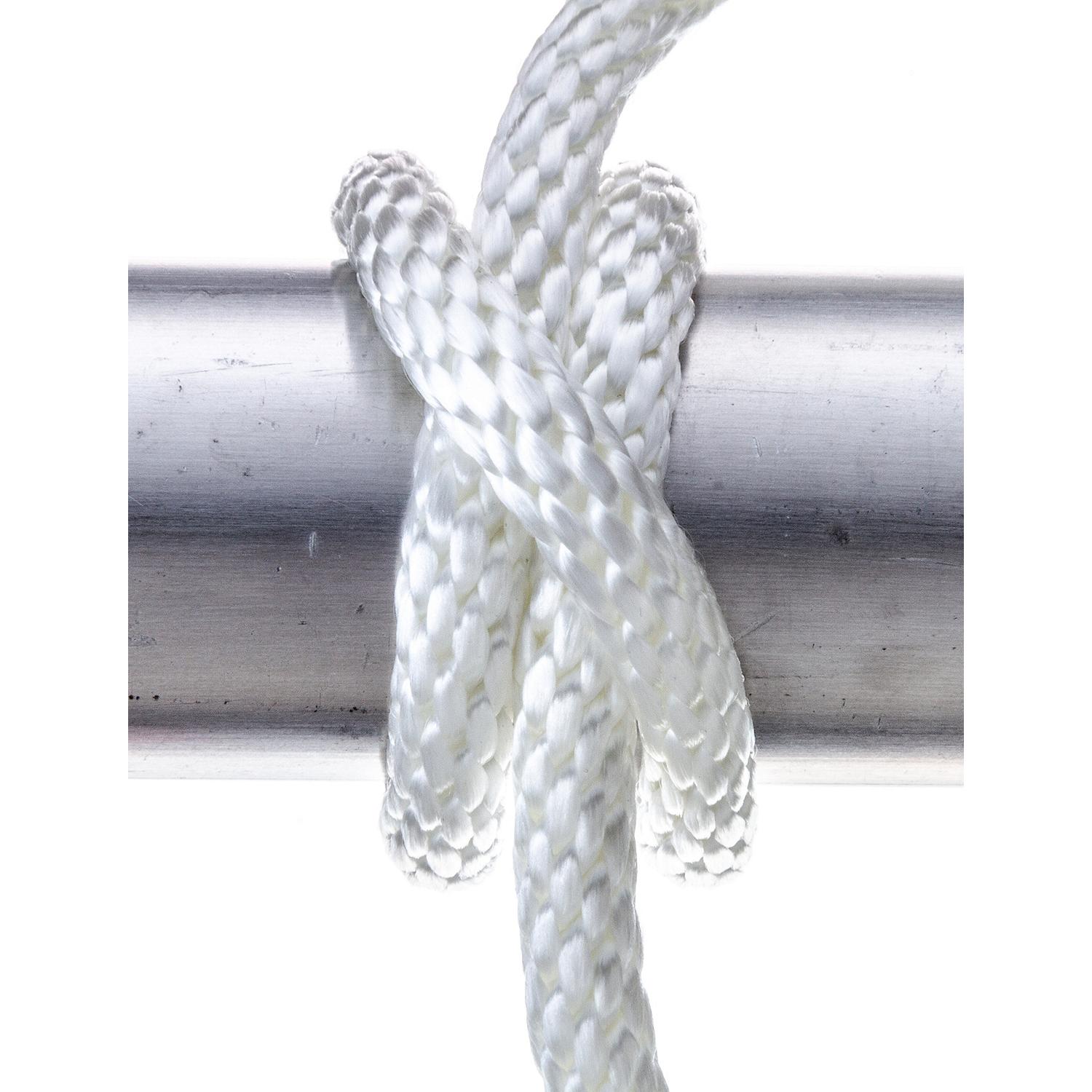 Solid-Braid Nylon Anchor Line, White, 3/8in x 50ft