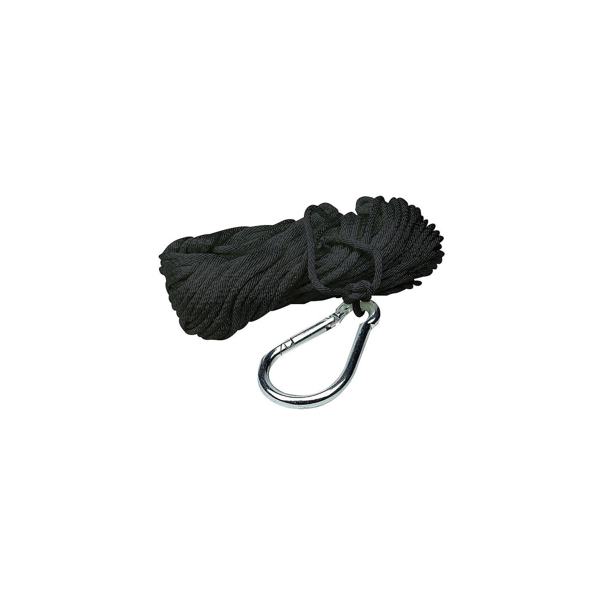 Solid-Braid Nylon Anchor Line, Black, 3/8in x 50ft