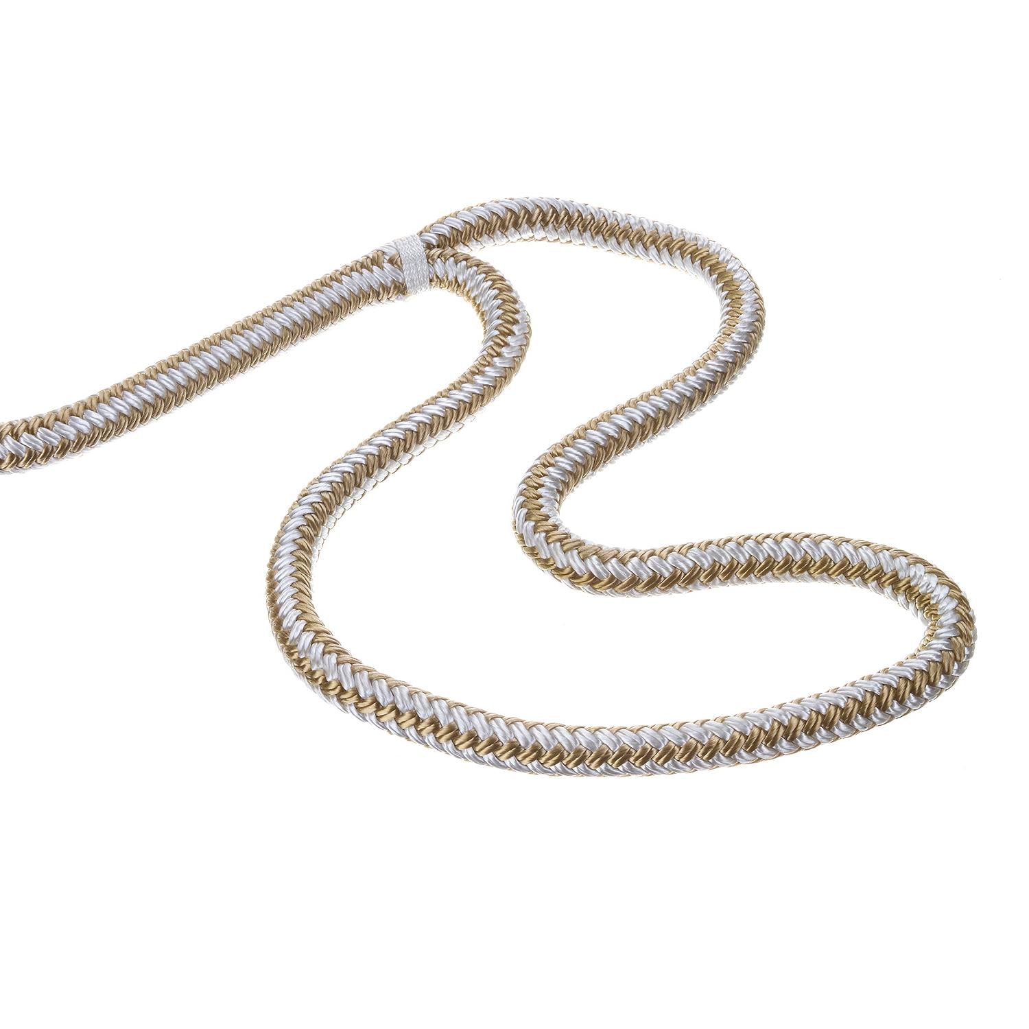 Double Braid Nylon Dock Line, Gold/ White, 1/2in x 20ft