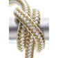 Double Braid Nylon Dock Line, Gold/ White, 1/2in x 20ft