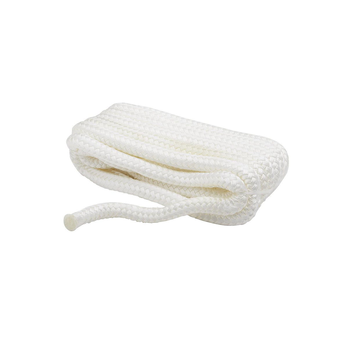 Double Braid Nylon Dock Line, White, 5/8in x 20ft