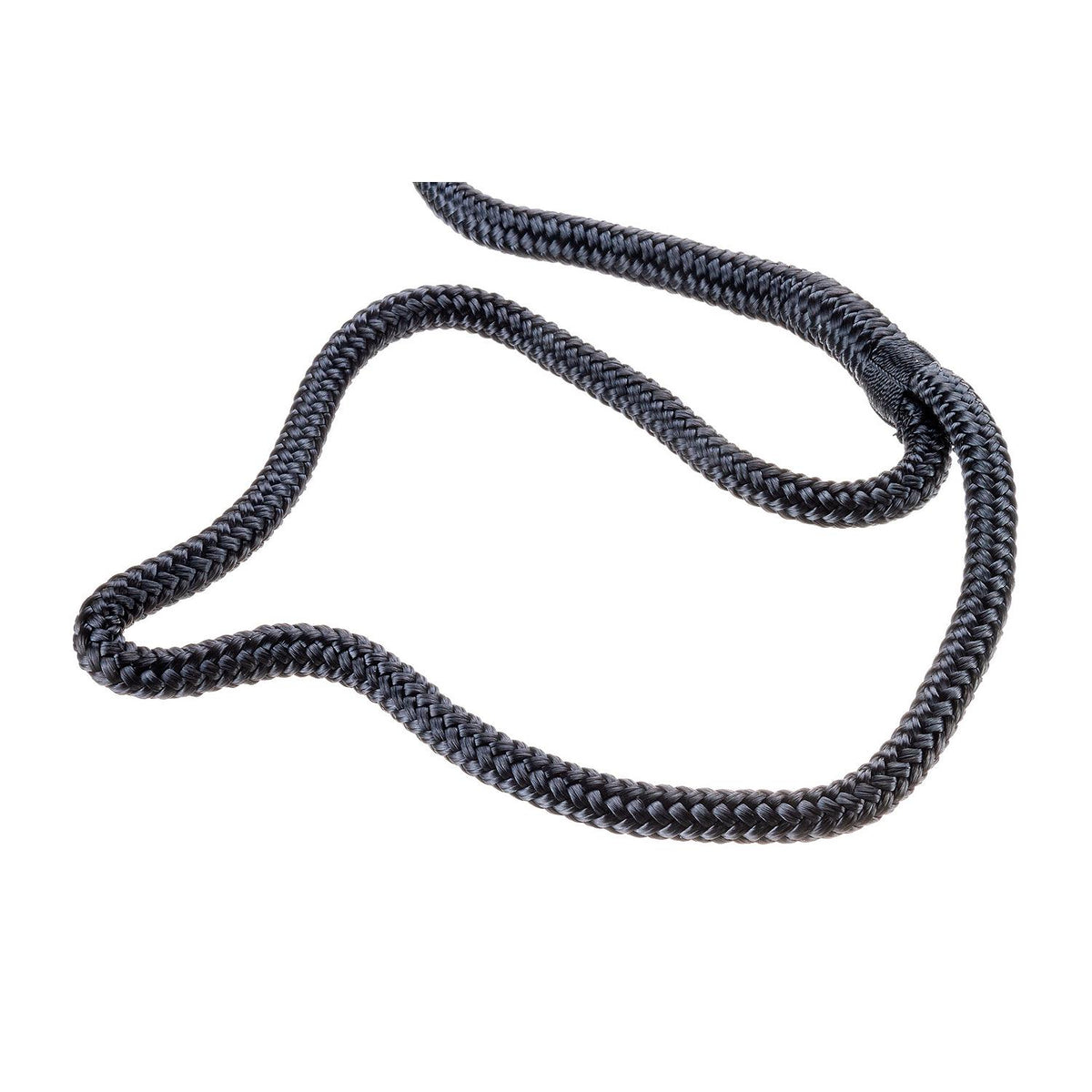 Double Braid Nylon Dock Line, Black, 3/8in x 20ft