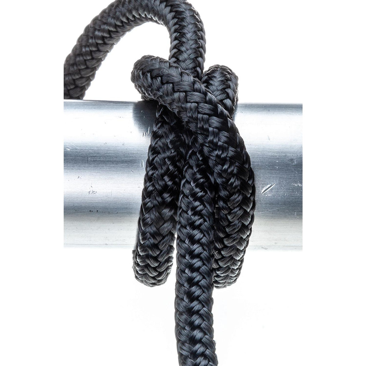 Double Braid Nylon Dock Line, Black, 3/8in x 20ft