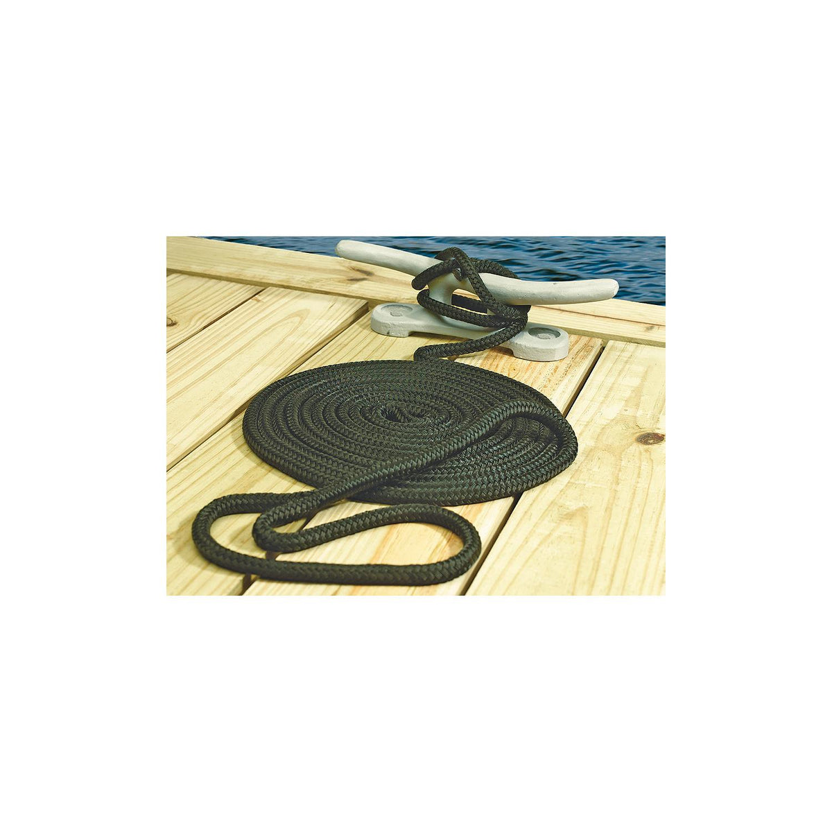 Double Braid Nylon Dock Line, Teal, 1/2in x 15ft